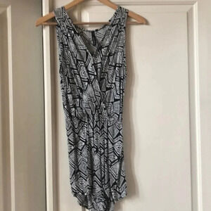 Romper-black & white, size medium